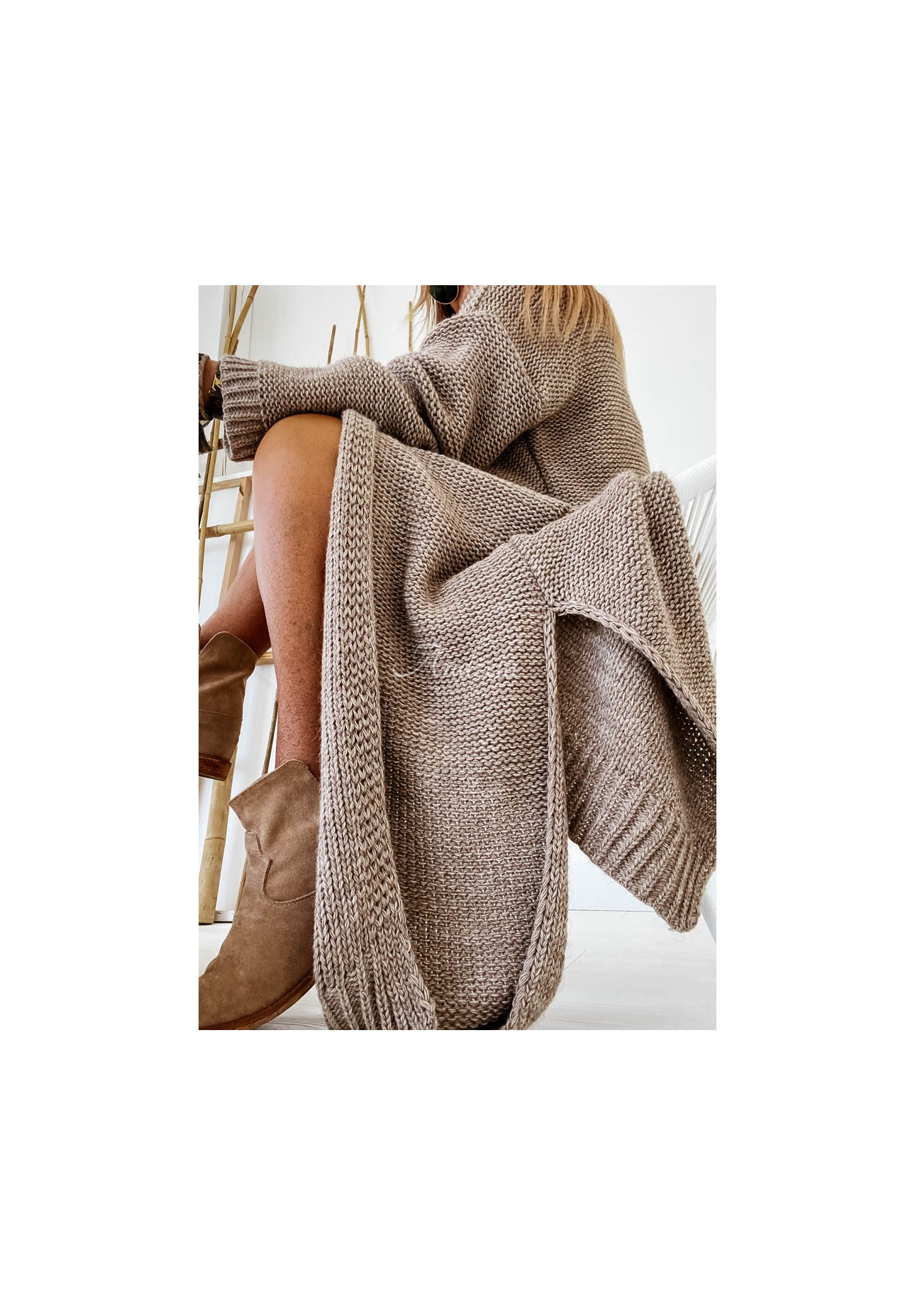 Cardigan lung din tricot Nancy