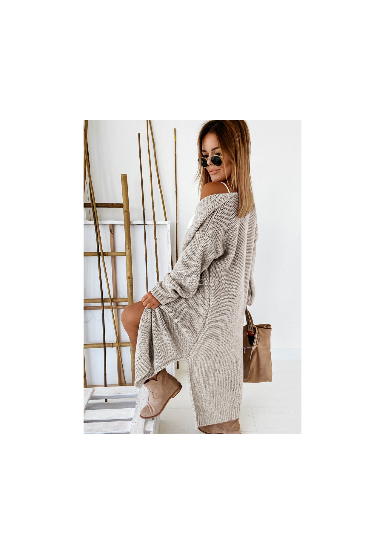 Cardigan lung din tricot Nancy