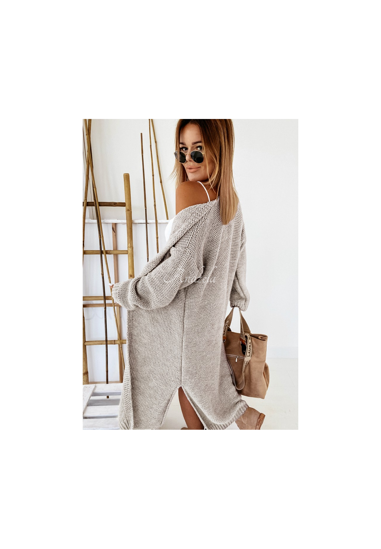 Cardigan lung din tricot Nancy
