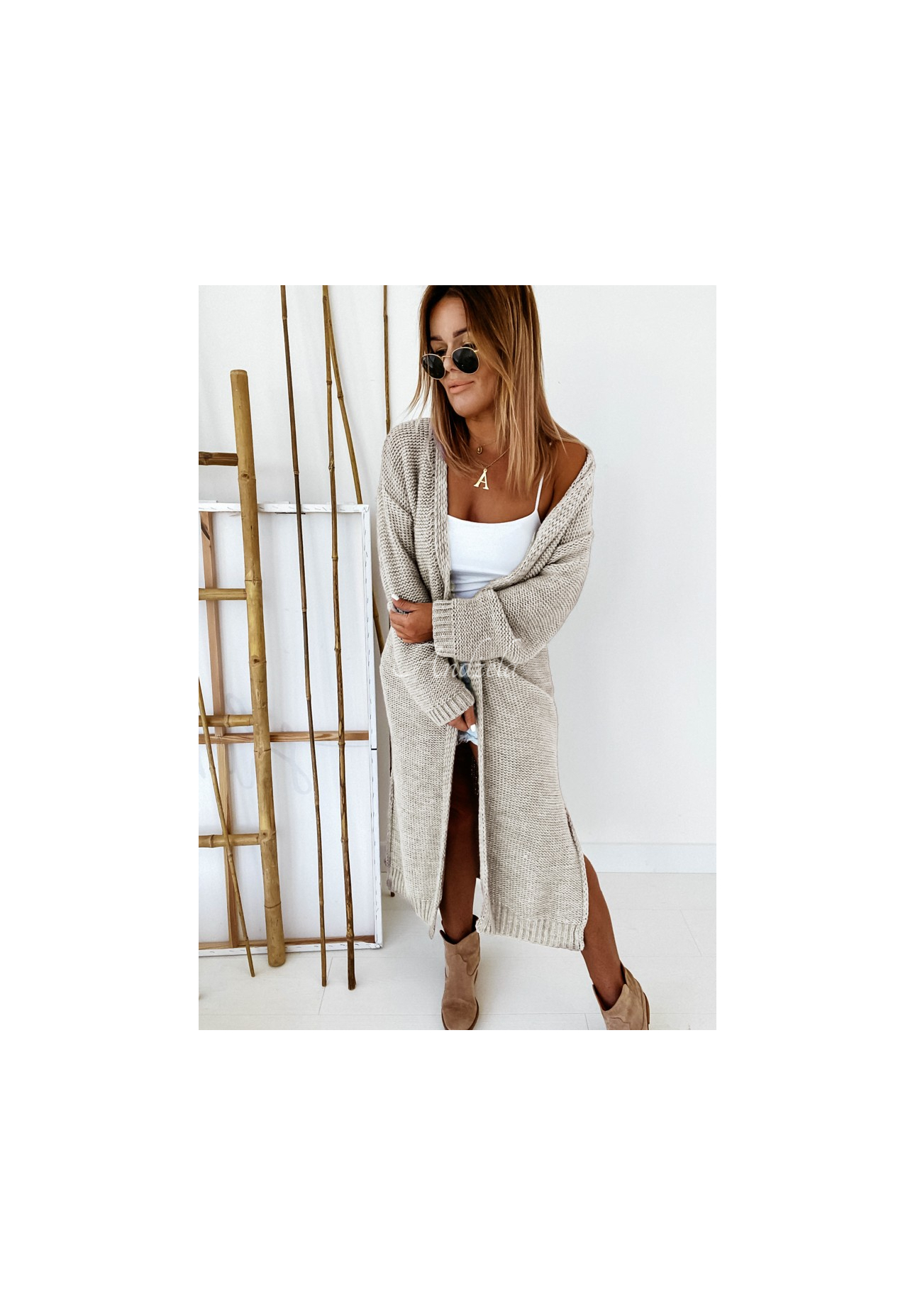 Cardigan lung din tricot Nancy