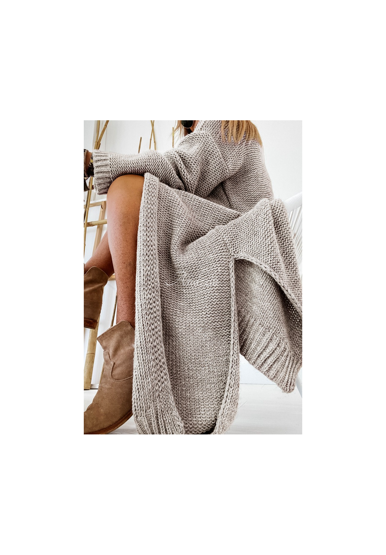Cardigan lung din tricot Nancy