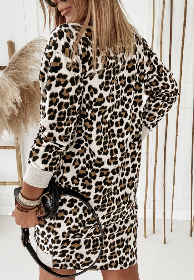Rochie mini Stacy cu imprimeu tip leopard