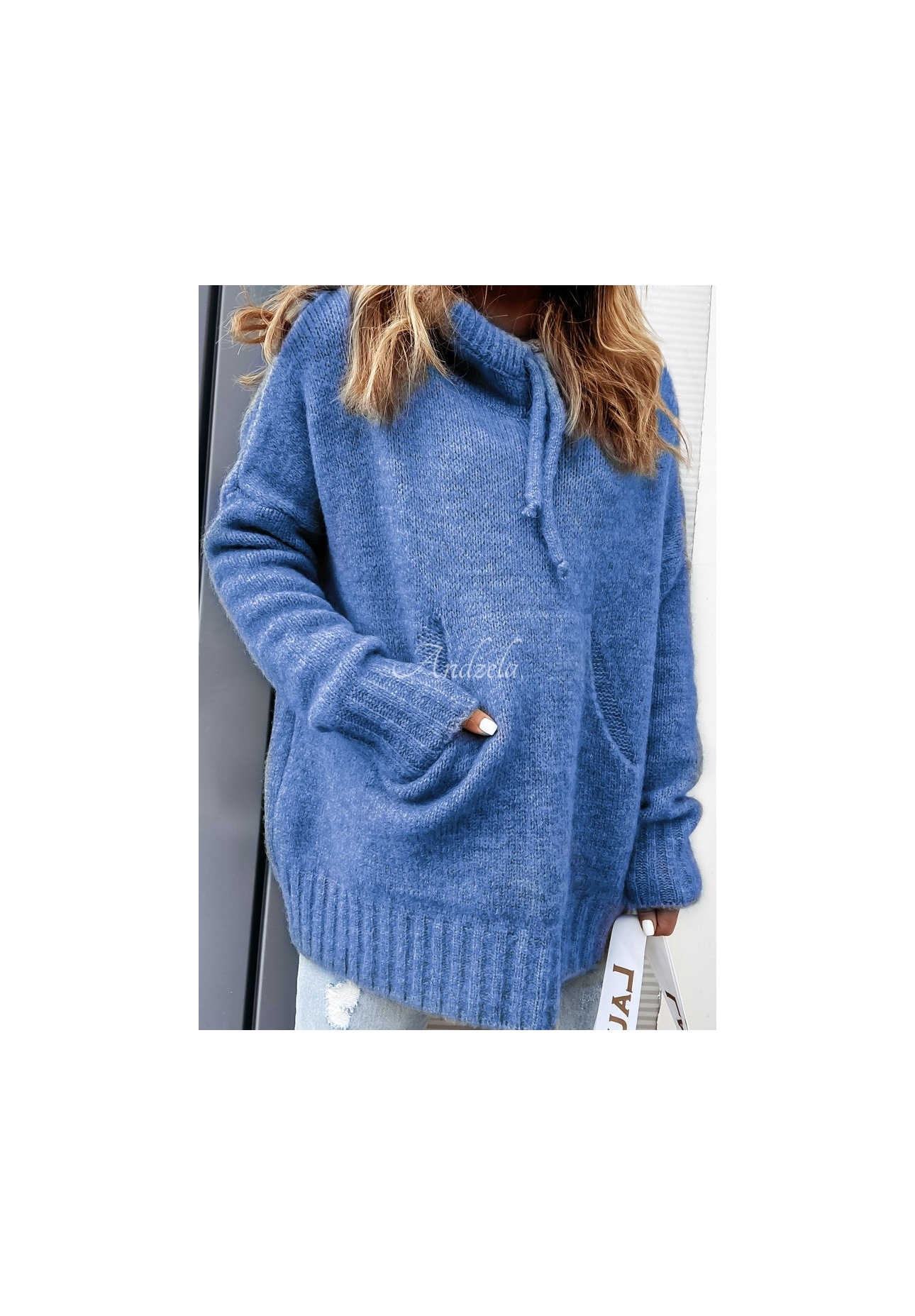 Pulover oversize cu glugă Carra