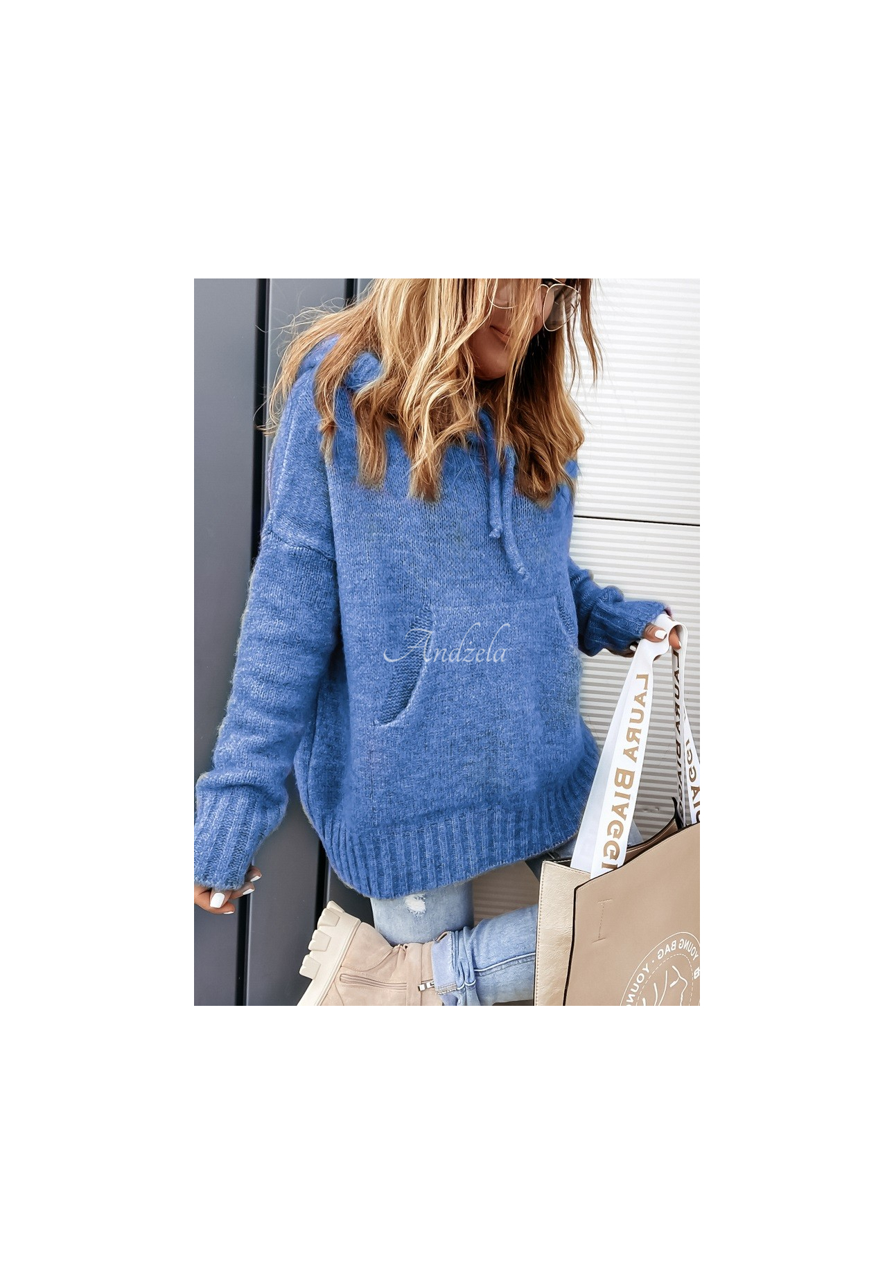 Pulover oversize cu glugă Carra