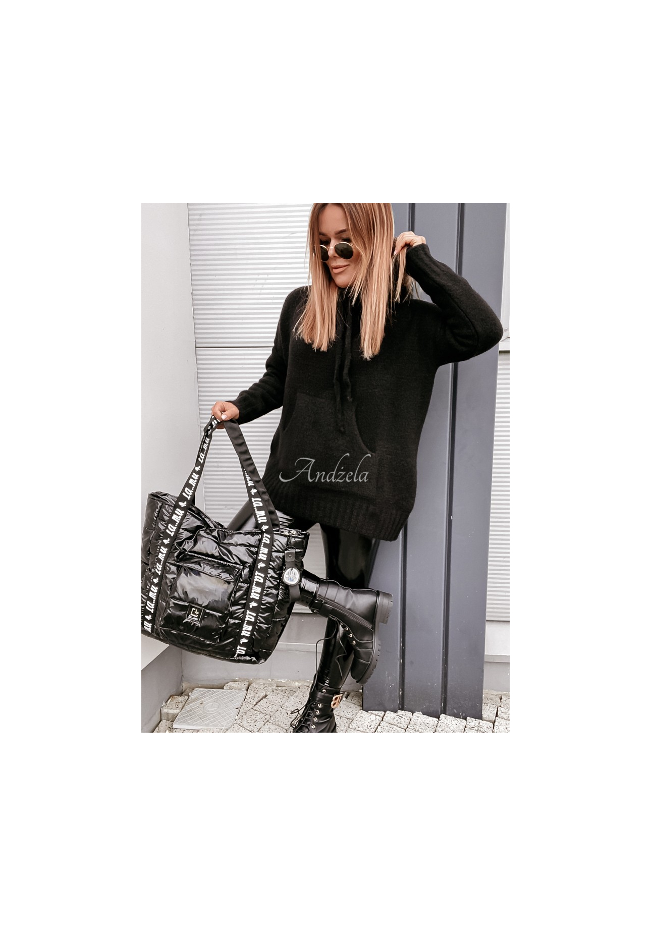 Pulover oversize cu glugă Carra