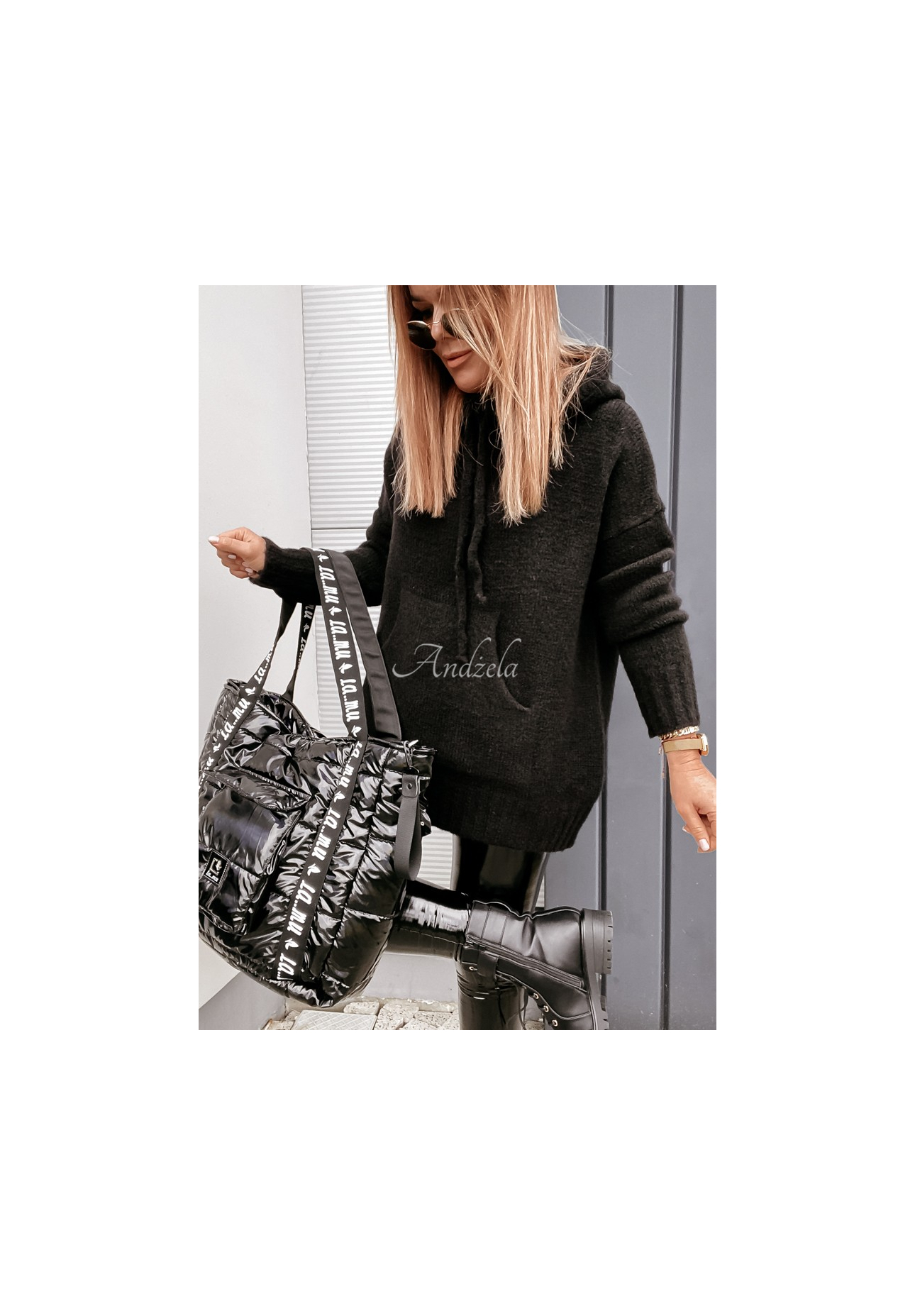 Pulover oversize cu glugă Carra