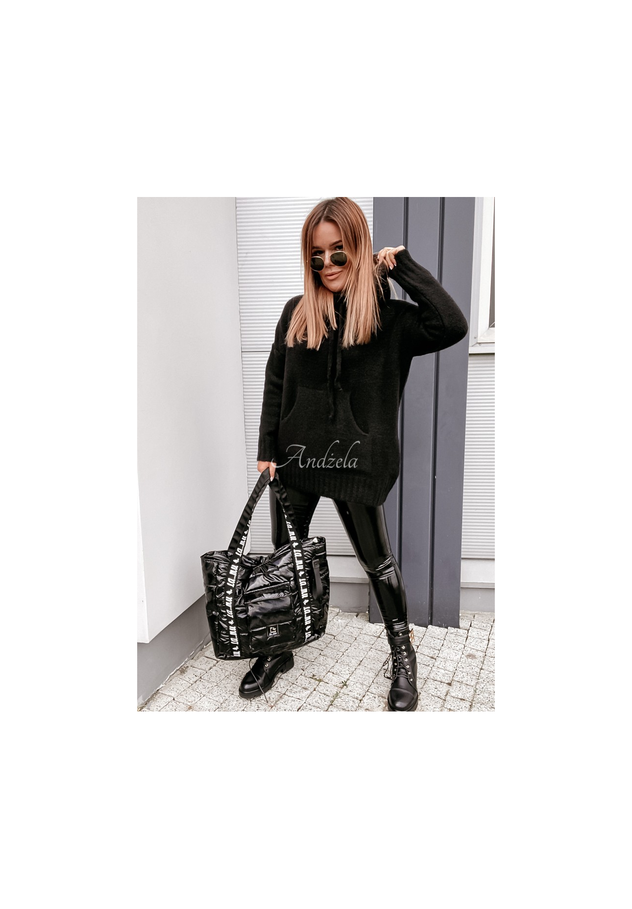 Pulover oversize cu glugă Carra