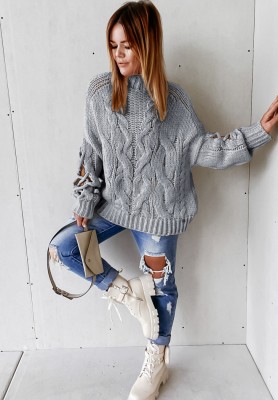 Pulover cu împletitură decorativă Cocomore Casual