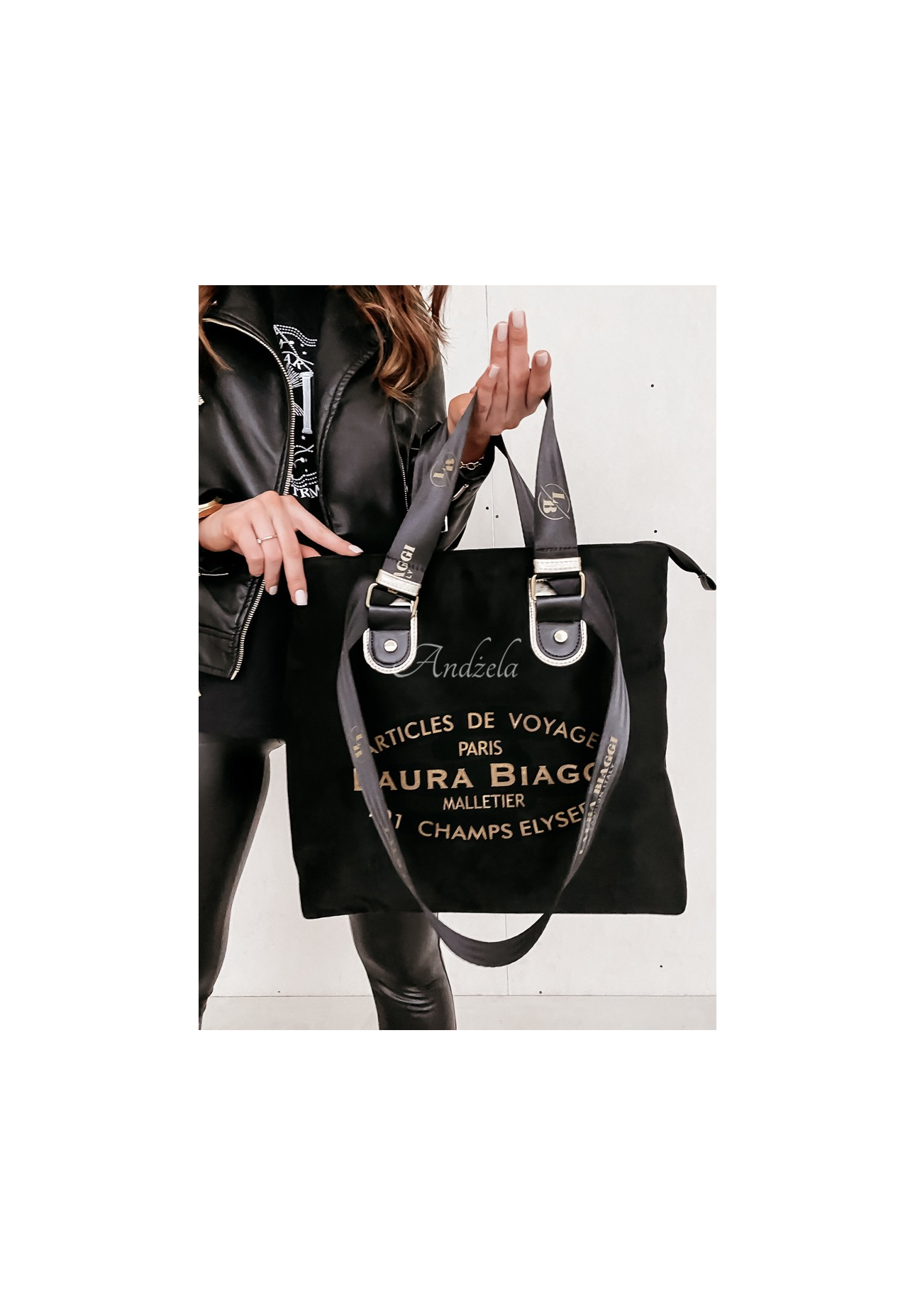 Geantă din imitație de piele întoarsă Voyage