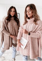 Sweter Ponczo Tarina Powder