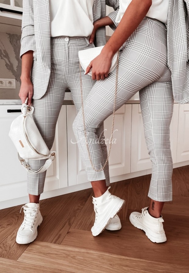 Pantaloni eleganți în carouri Arianna