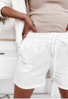 Pantaloni Scurti Love White