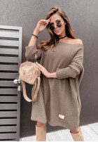 Pulover  Oversize Andrena Cafea