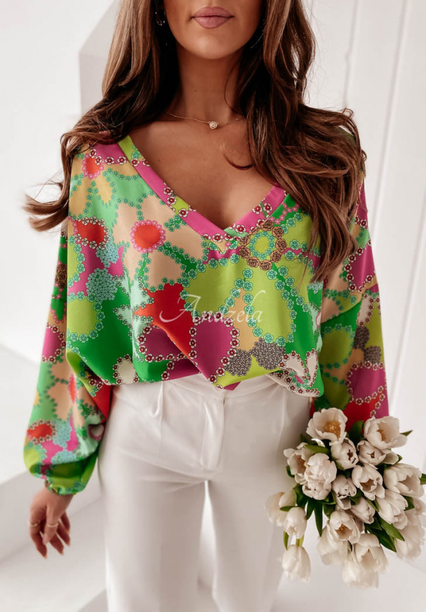 Bluză Florala cu lănțișor