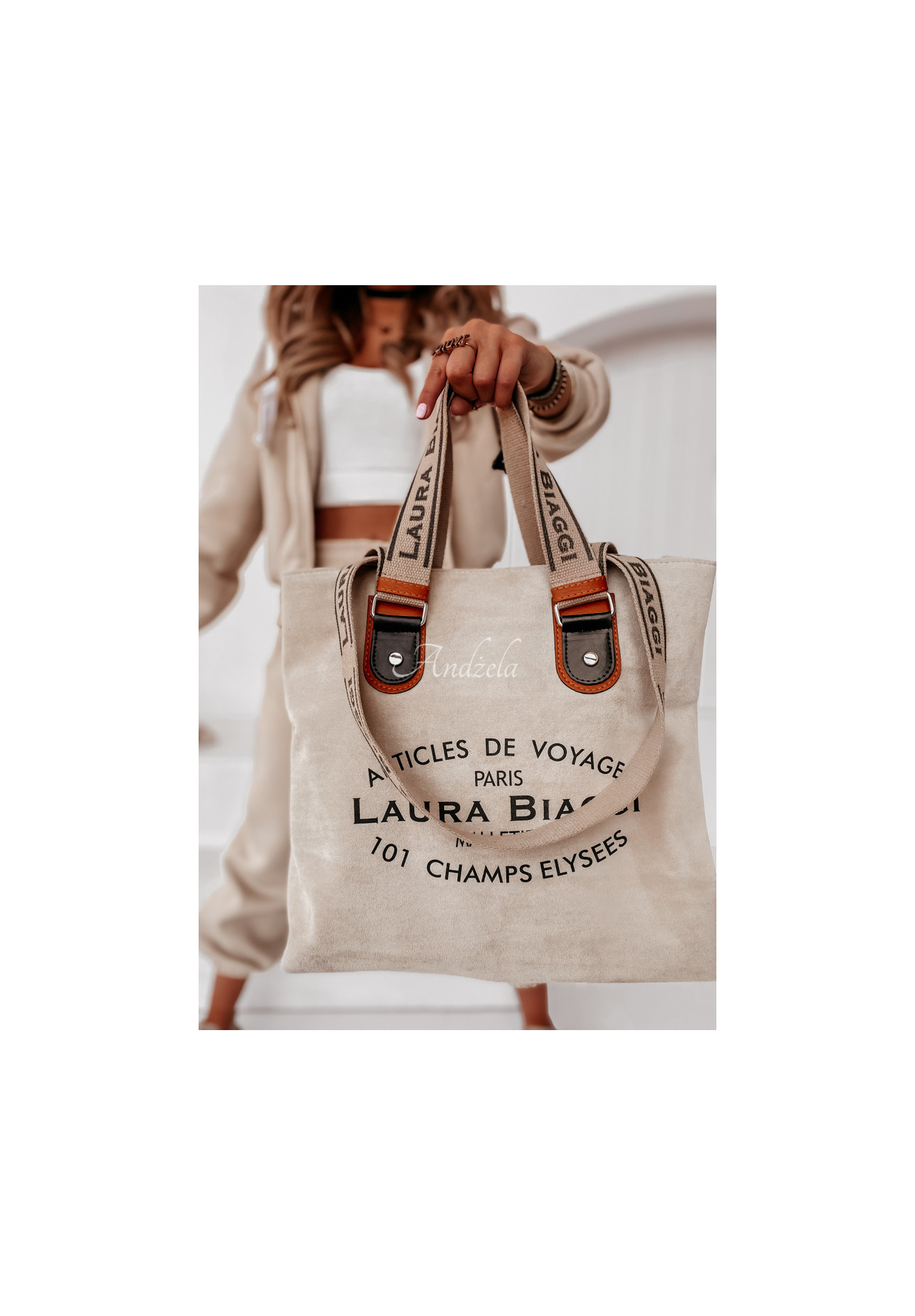 Geantă din imitație de piele întoarsă Voyage