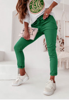 Pantaloni  materiałowe Wind zielone 