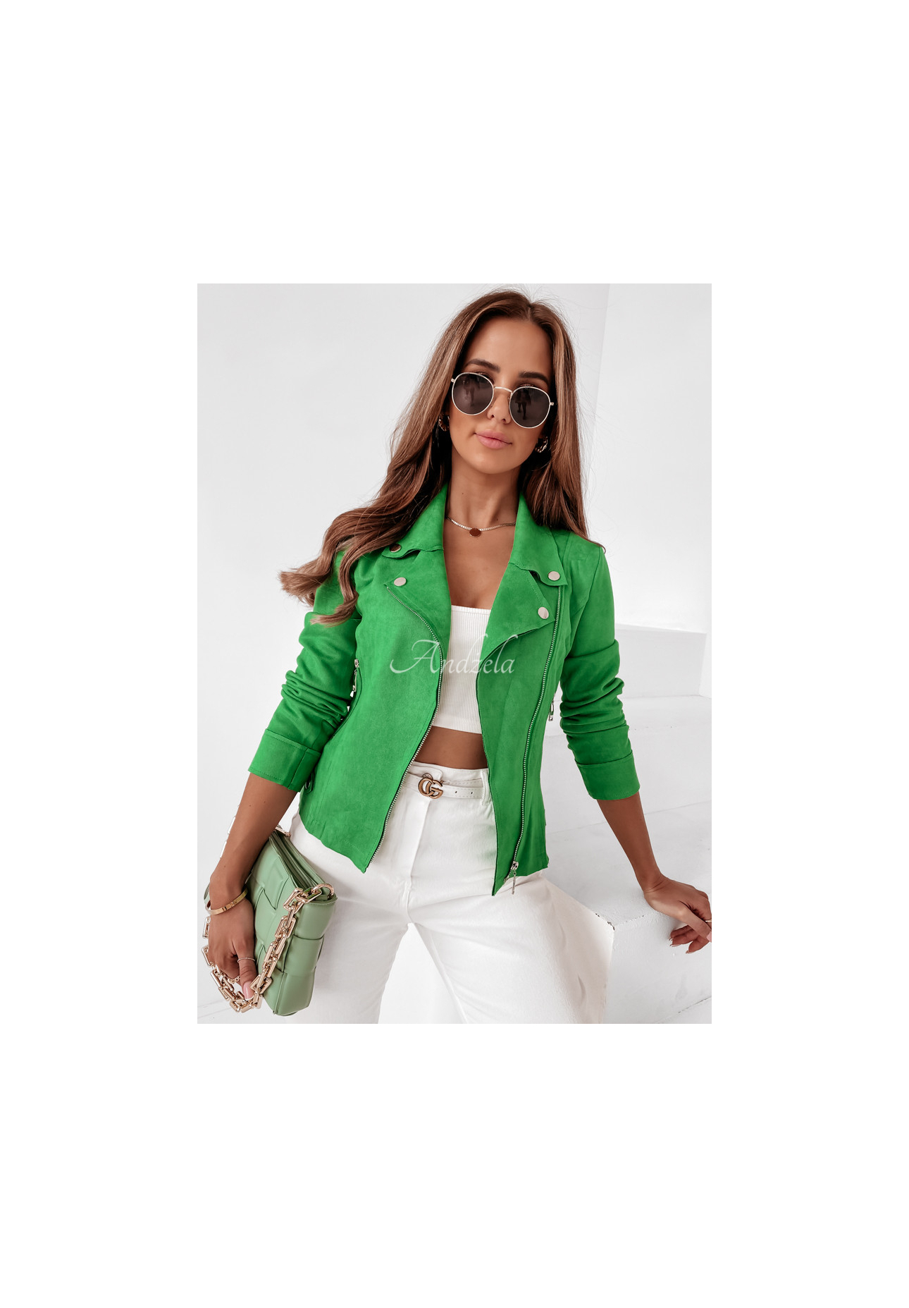 Geacă biker din imitație de piele întoarsă Savage