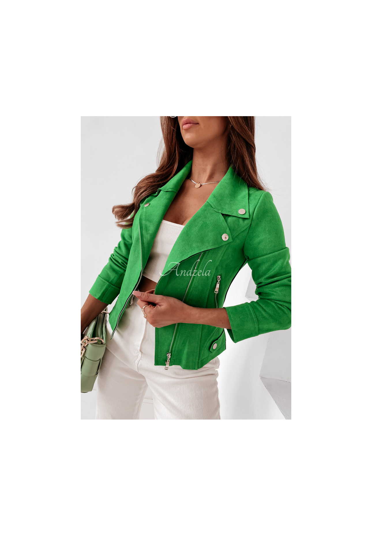 Geacă biker din imitație de piele întoarsă Savage