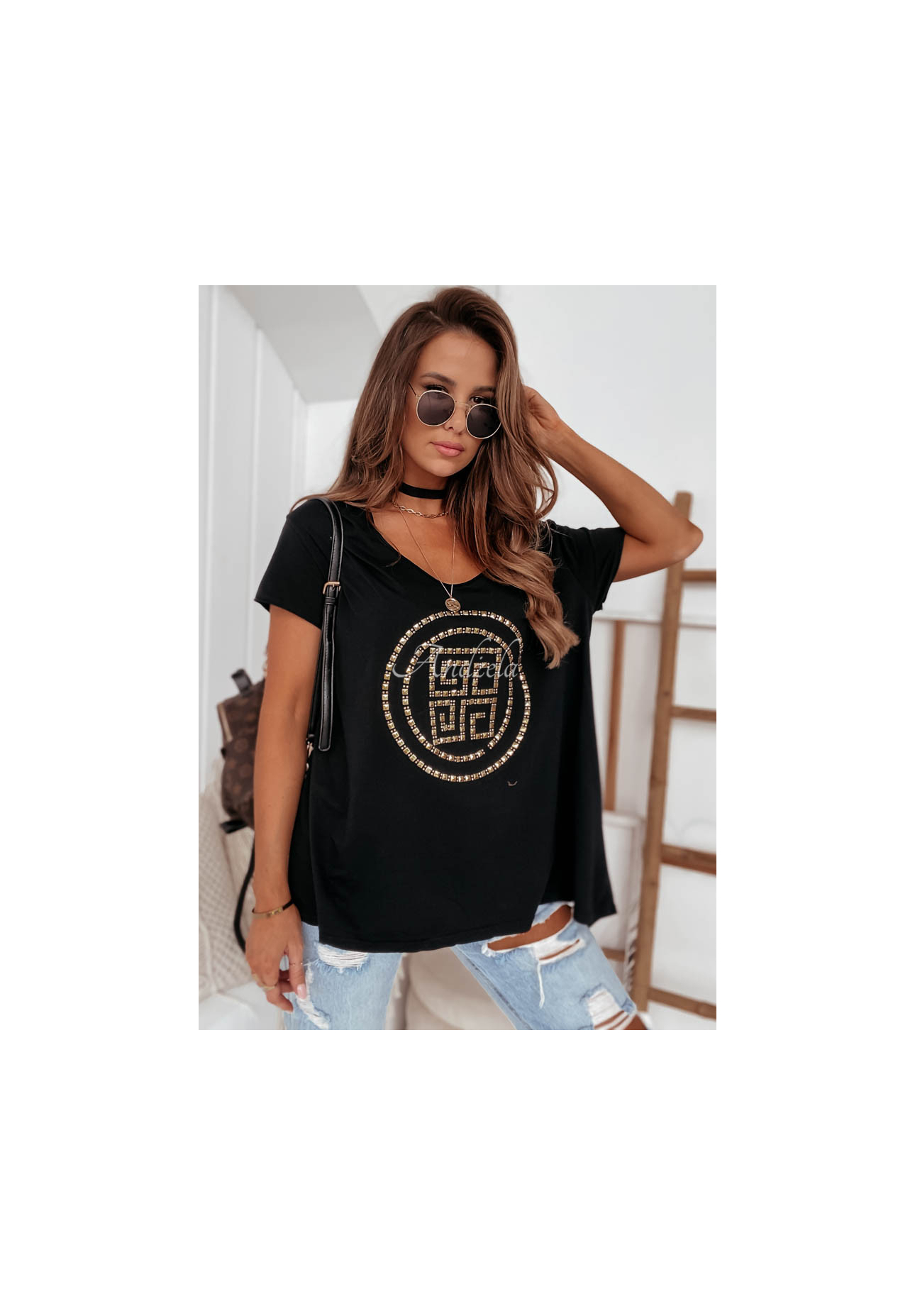 Tricou oversize Detroit cu inserție