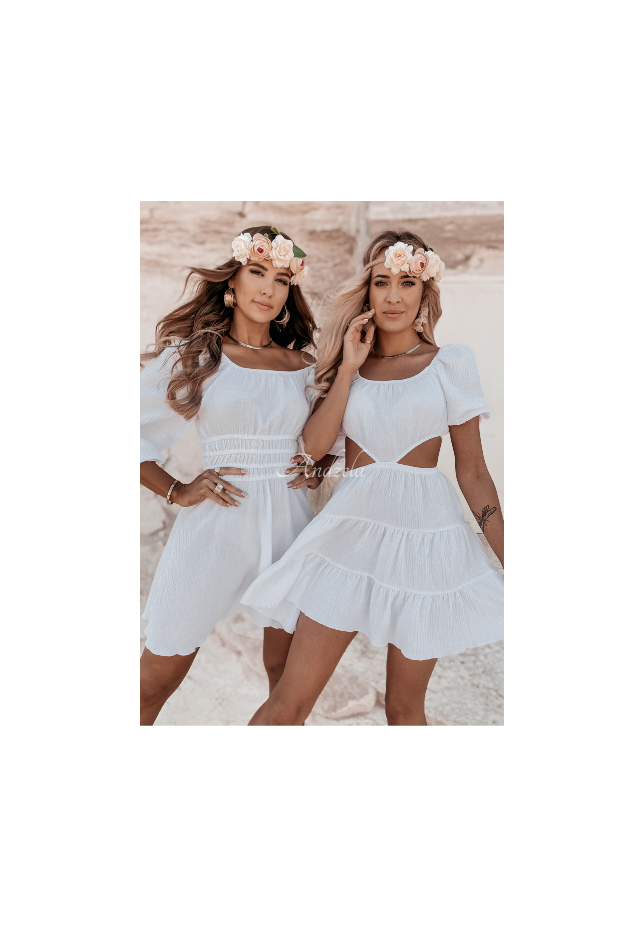 Rochie spaniolă din muselină Malta