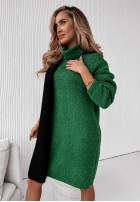 Rochie  Pulover  z golfem Terenzio verde sticlă