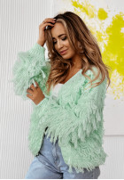 Sweter Kardigan Fringe Light Mint