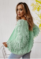 Sweter Kardigan Fringe Light Mint