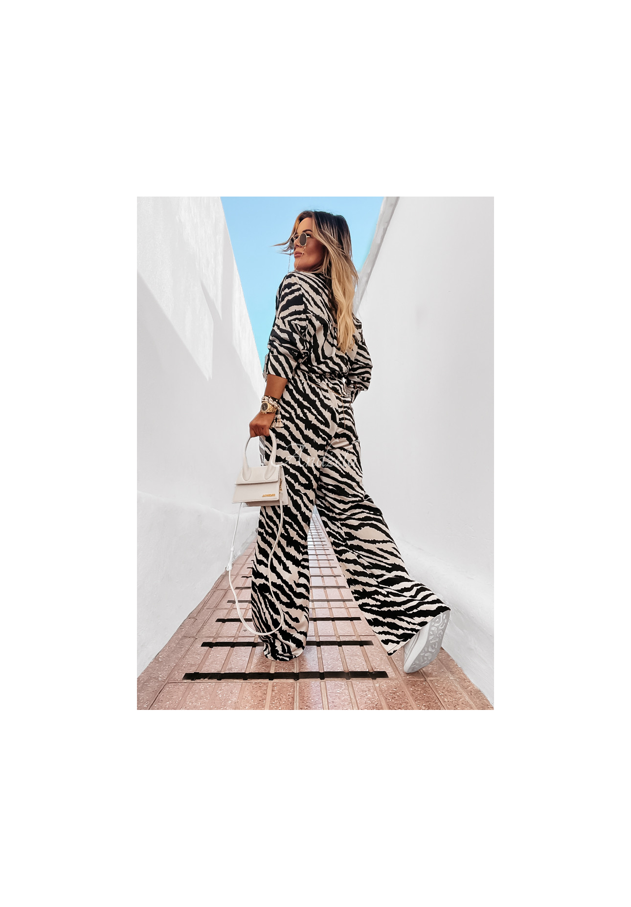 Cămașă satinată Girls Gone Wild cu imprimeu zebră