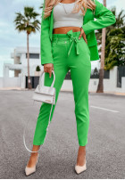 Eleganckie Pantaloni z paskiem Be Authentic verde