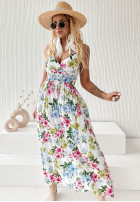 Kwiecista Rochie maxi Her Fantasy ecru
