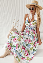 Kwiecista Rochie maxi Her Fantasy ecru
