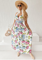 Kwiecista Rochie maxi Her Fantasy ecru