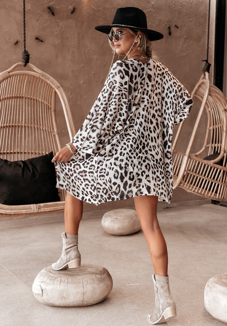 Cardigan ușor cu imprimeu tip leopard Wild Thing