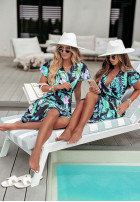 Kwiecista Rochie z paskiem Egzoticana bluemarin