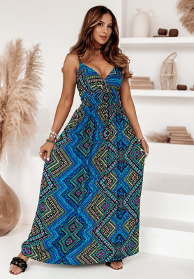Rochie maxi din viscoză Her Fantasy cu imprimeu