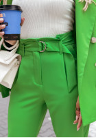 Eleganckie Pantaloni z wysokim stanem Juliette verde