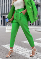 Eleganckie Pantaloni z wysokim stanem Juliette verde