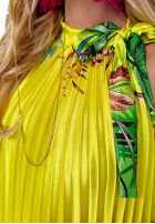 Plisowana Rochie cu modele Paradise Days galben
