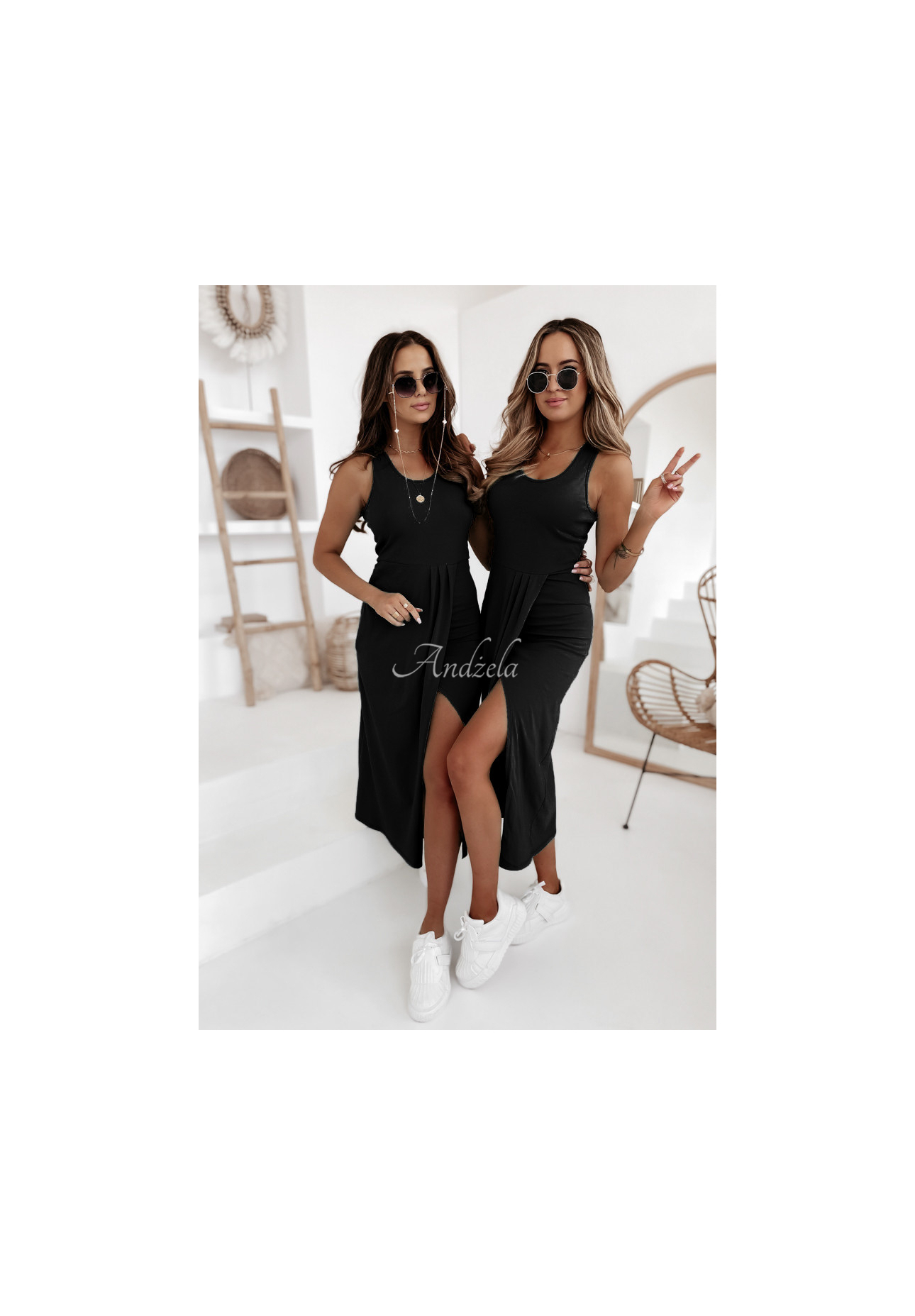 Rochie midi cu fantă Casilla