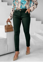 Eleganckie Pantaloni z paskiem Admire verde sticlă