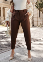 Eleganckie Pantaloni Fashion Chic ciocolatii