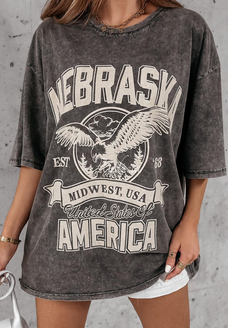 Tricou cu imprimeu Nebraska