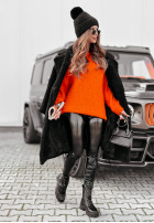 Pulover oversize Manville portocaliu