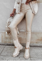 Pantaloni  Imitatie Piele  Isabell Nude