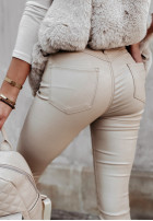 Pantaloni  Imitatie Piele  Isabell Nude