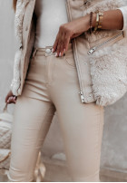 Pantaloni  Imitatie Piele  Isabell Nude