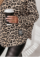 Bluză oversize Twyla cu model tip panteră