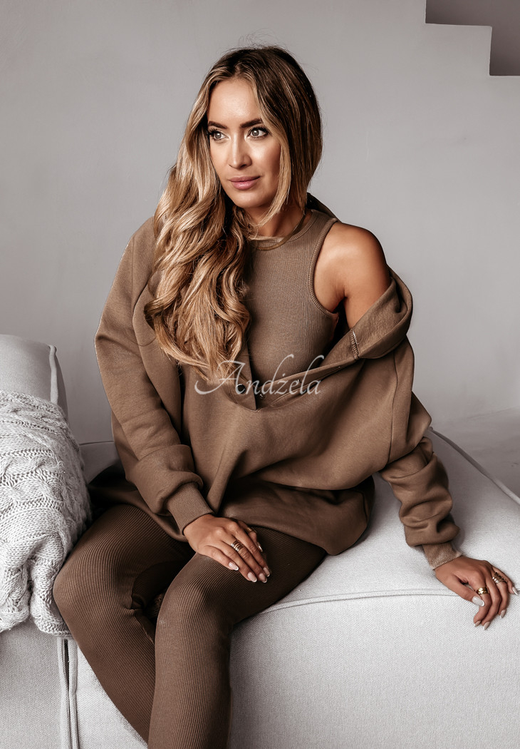 Compleu 3in1 Super fit colanți, Top  și hanorac