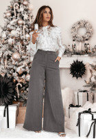 Eleganckie Pantaloni wide leg Luthien gri