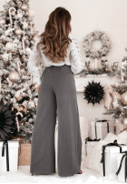 Eleganckie Pantaloni wide leg Luthien gri